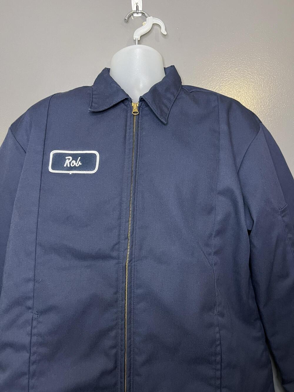 Cintas Jacket Mens Tall Large Navy Blue Insulated Canvas Work Parka CJ970NVR